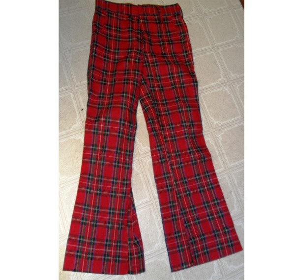 Red Plaid Dress Pants-MN PT  7000-W 29"