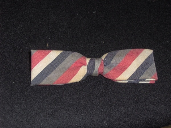 Red, white, and black Bowtie-BWTI 7007- Diagonal stripes