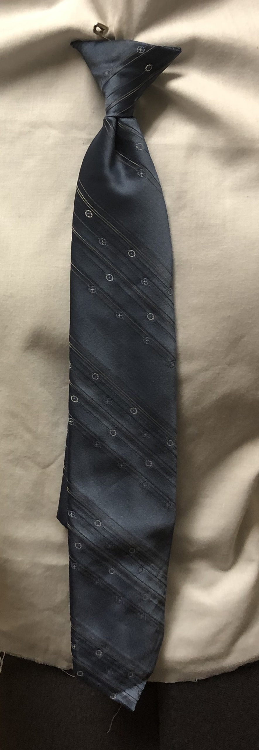 Blue and white Clip-on Tie-CL TI 4009- Medium Narrow – Costume Cottage