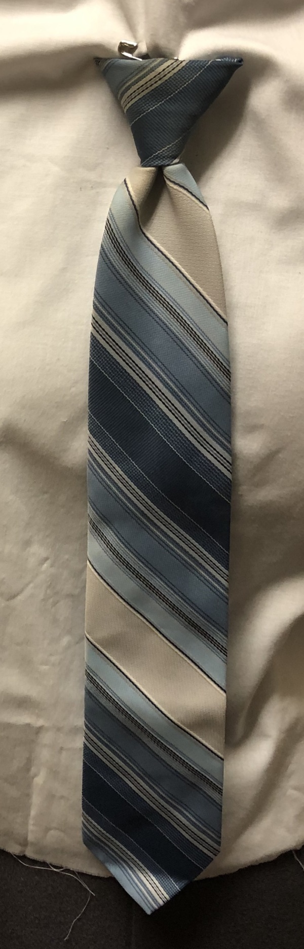 Blue and grey Clip-on Tie-CL TI 4012- Medium narrow