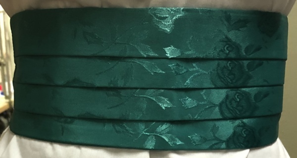 Green Cummerbund-CMBN 3001-Waist (max) 35