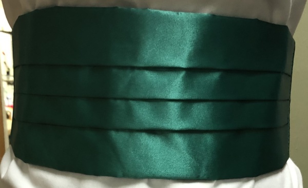 Green Cummerbund-CMBN 3003-Waist (max) 43