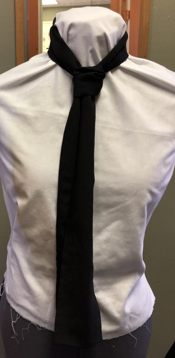 Black Cravat Tie-CRVT TI 1005- Medium narrow