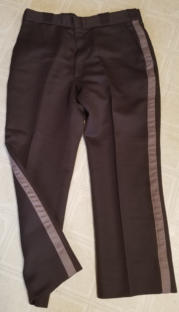 Dark Brown Military Pants-Mn Ml Pt 6301-Waist 35