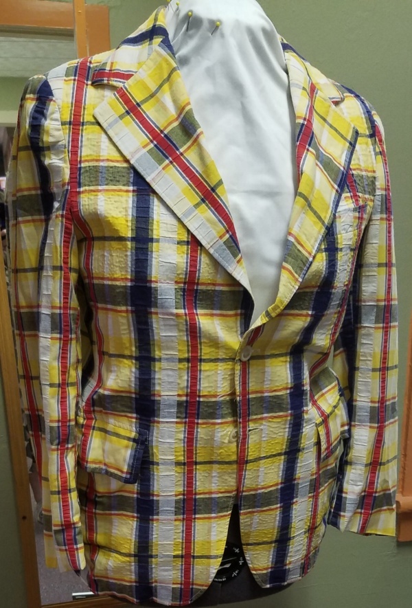 Yellow, blue, red Modern Suit-Mn Mod Su 5275-38-Size 38