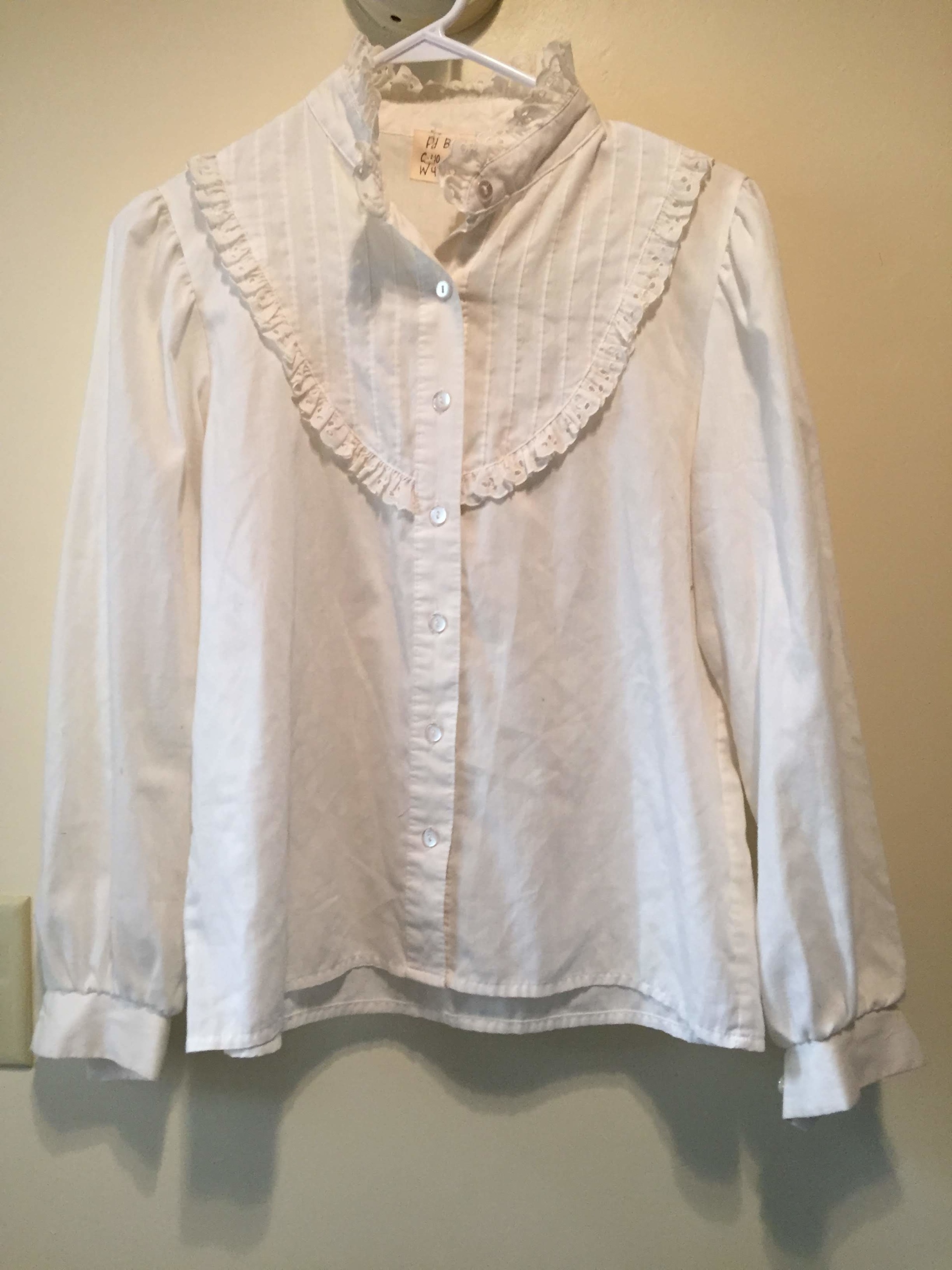 White Period Blouse-Pd Bl 8517-Bust 40 – Costume Cottage