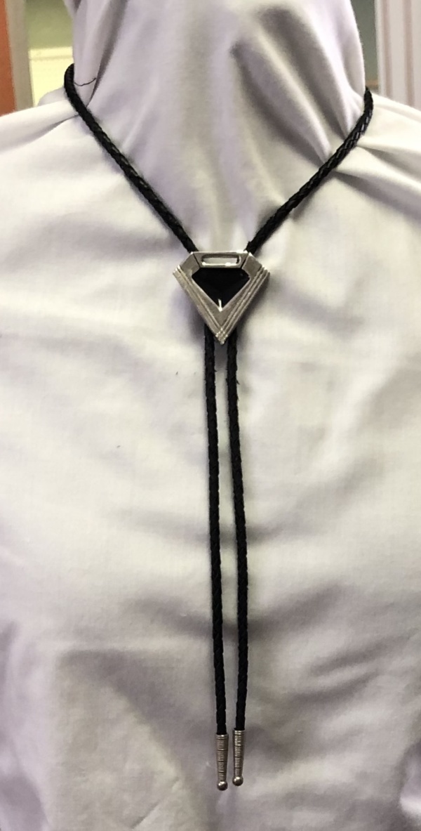 Black and silver String Ties-STR TI 1005-Length 37