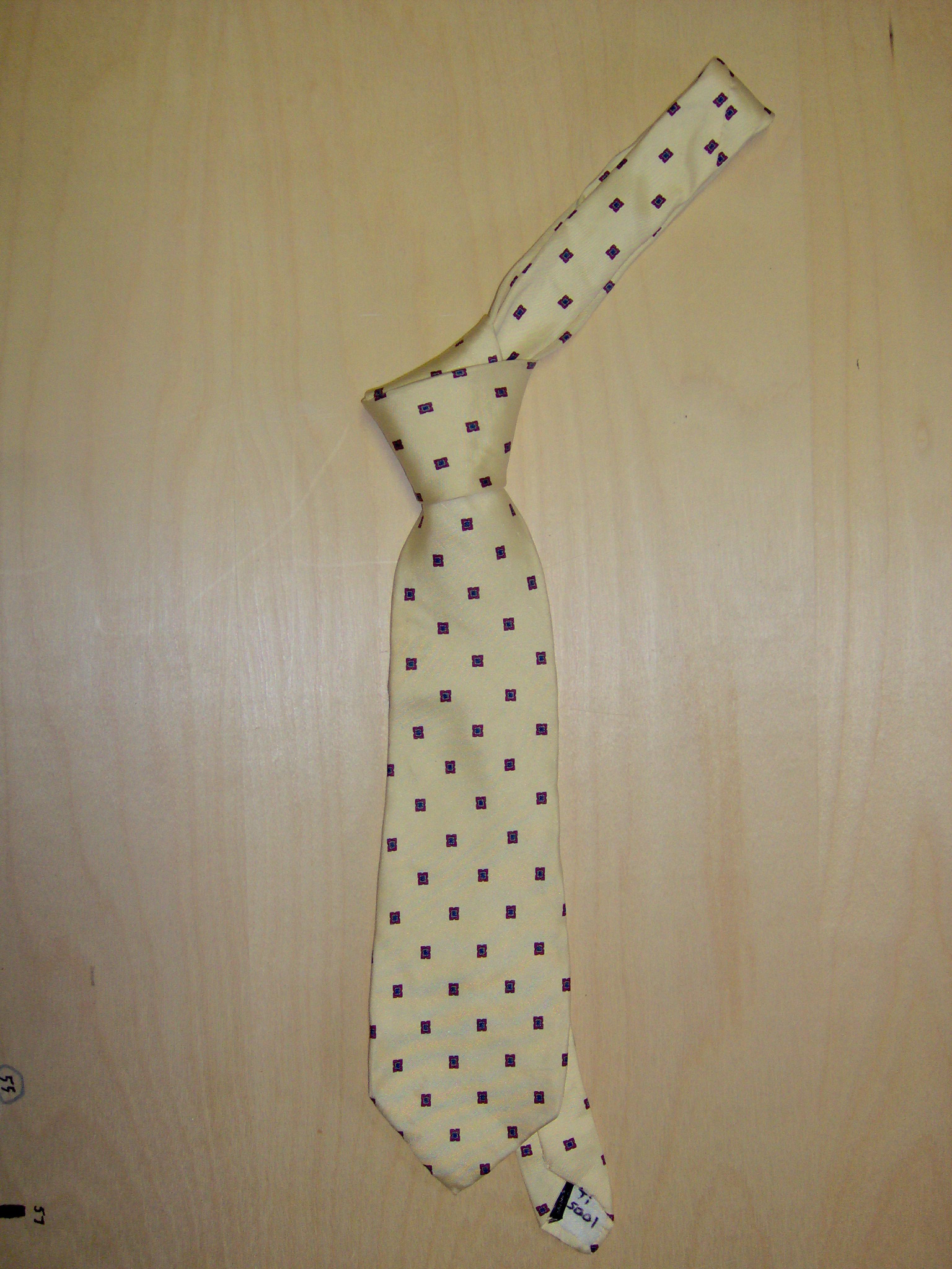 yellow Necktie-TI 5001- Square pattern – Costume Cottage