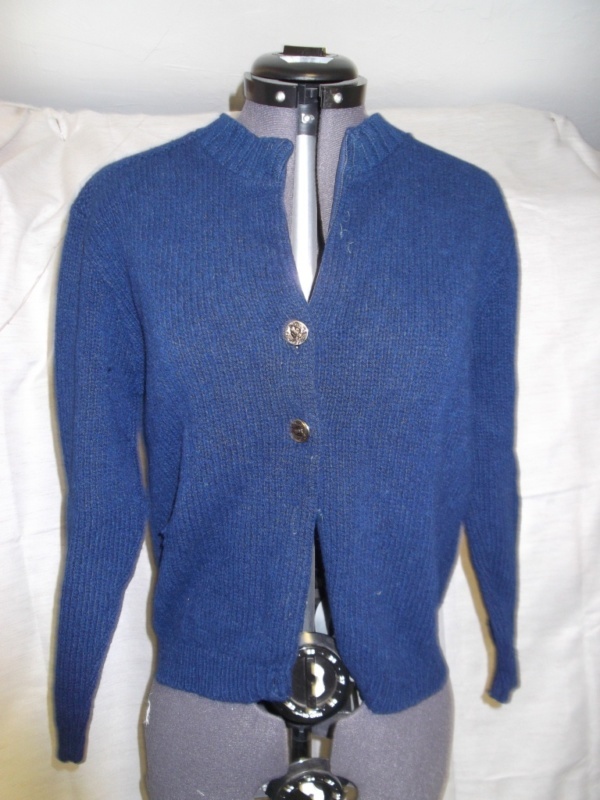 Dark blue Cardigan Sweater-Swtr Crd 4101-Chest 38