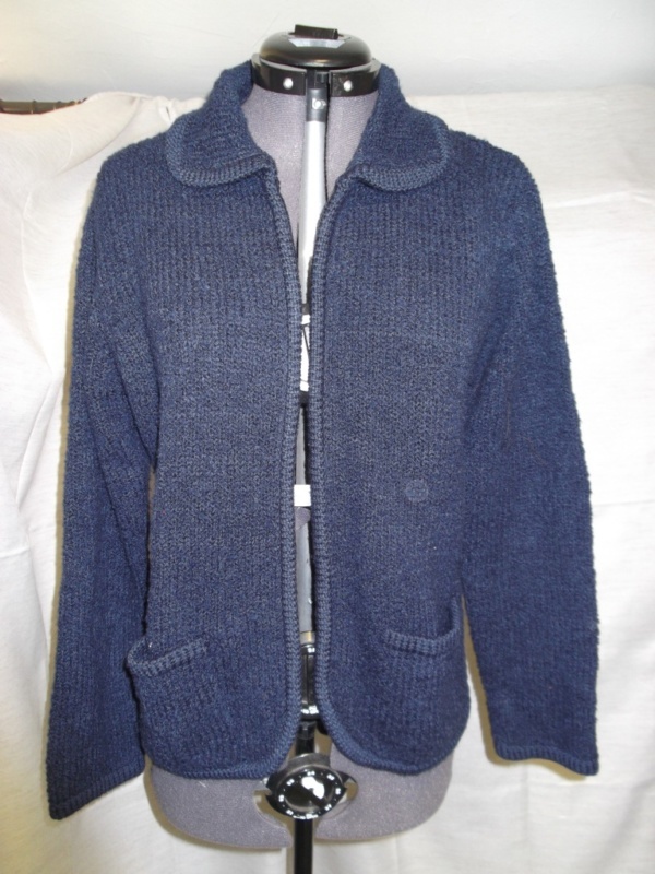 Navy Cardigan Sweater-Swtr Crd 4203-Chest 40