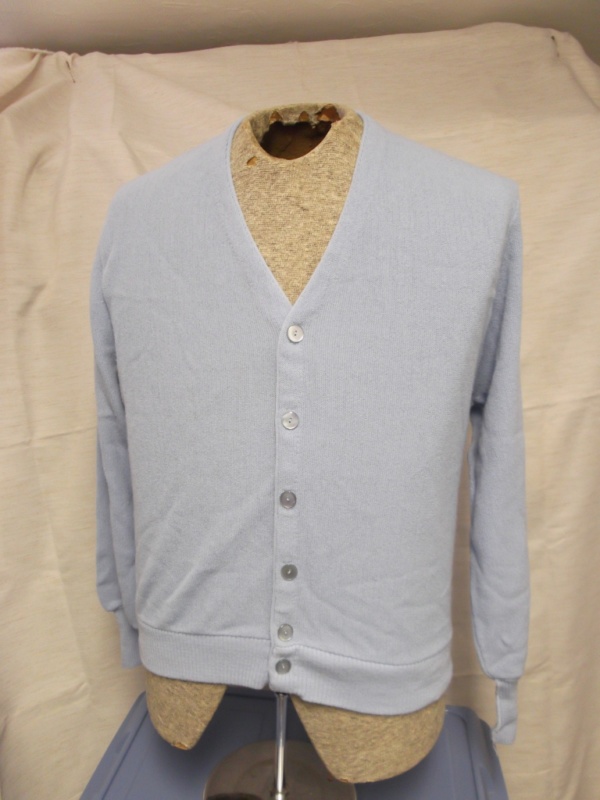 Light blue Cardigan Sweater-Swtr Crd  4501-Chest 46