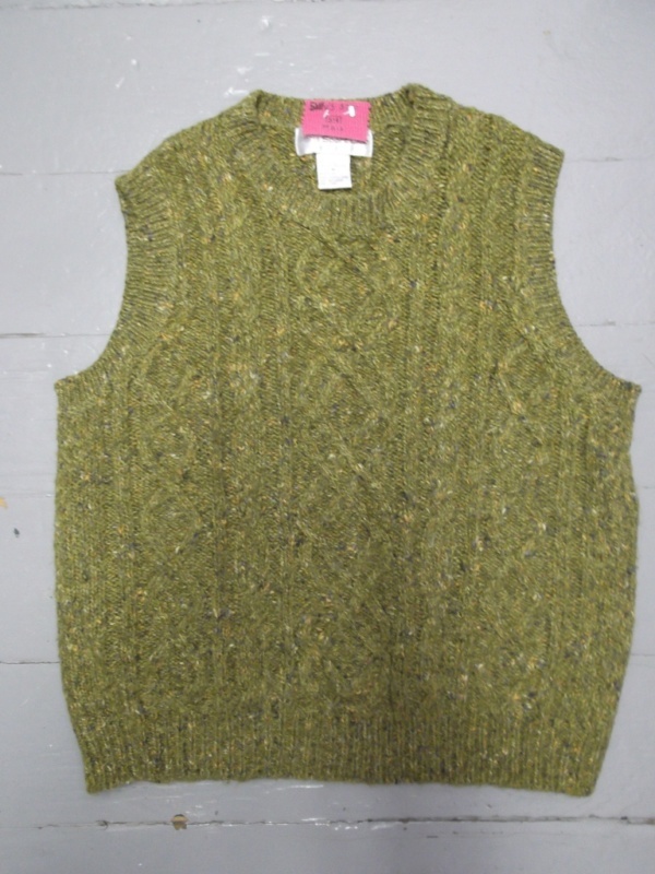 Green Sweater Vest-Swtr Vst 3300-Chest 42