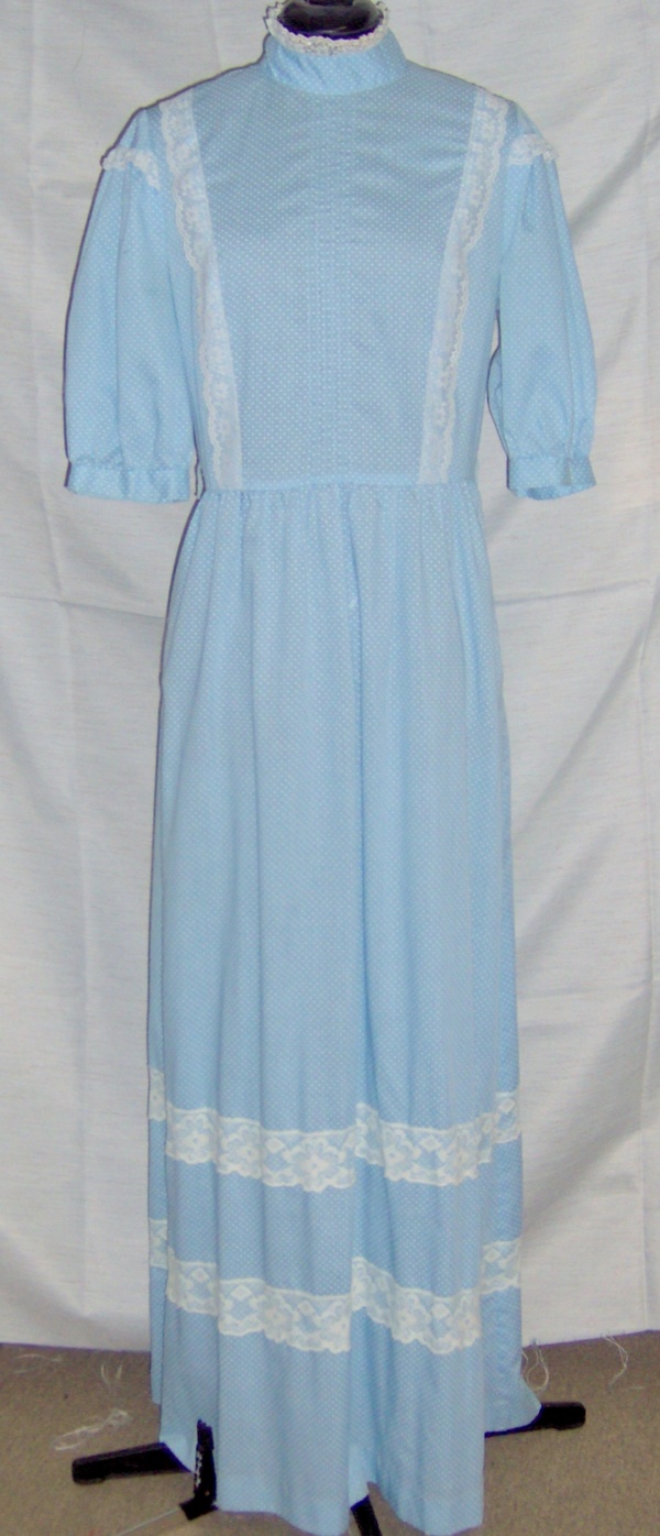 Blue White Period Dress-Wm Pd Dr 4425-Bust 38