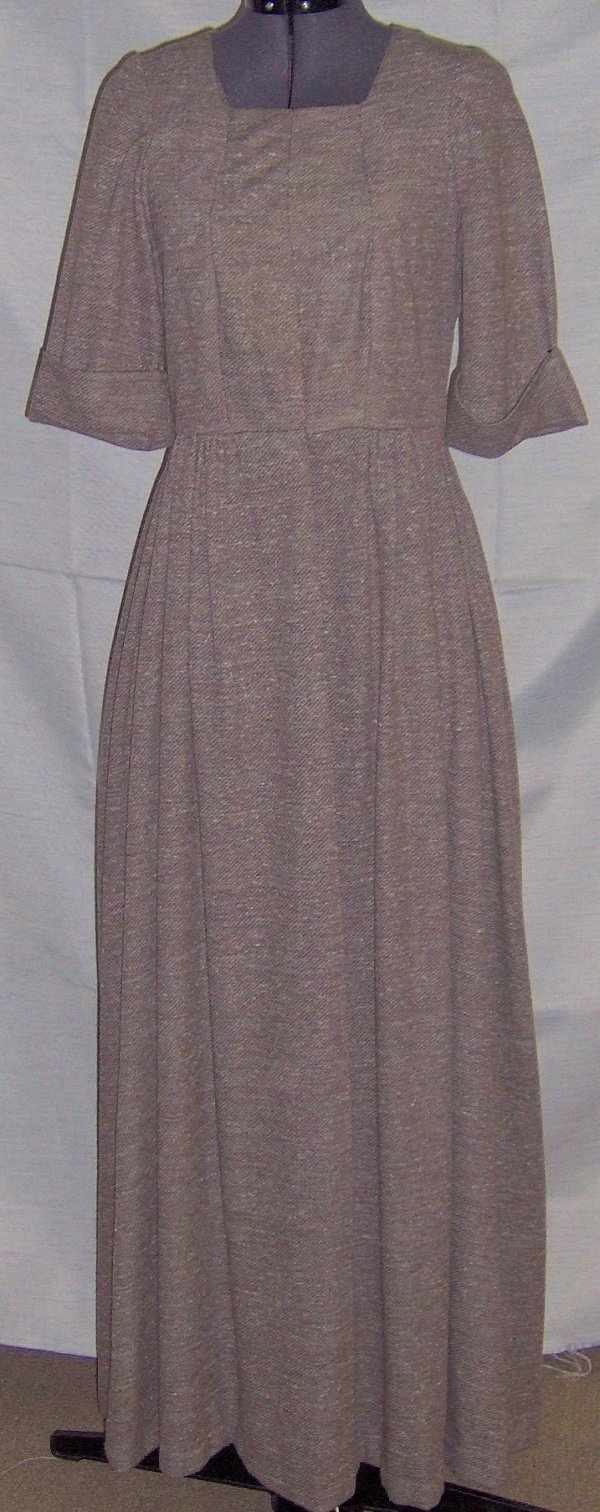 Brown/Grey Period Dress-Wm Pd Dr 6326-Bust 36