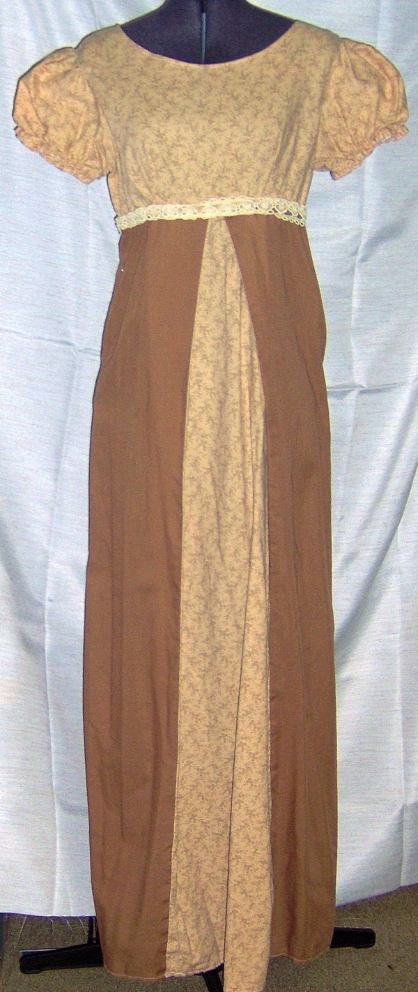 Brown Ivory Period Dress-Wm Pd Dr 6328-Bust 37