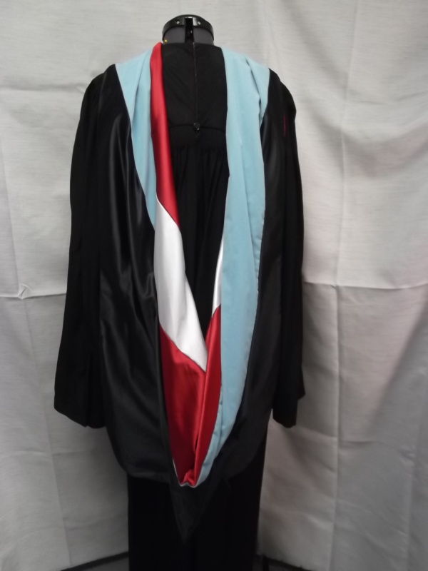 Red, blue, white Graduation Gown-GGWN 7003-Chest N/A