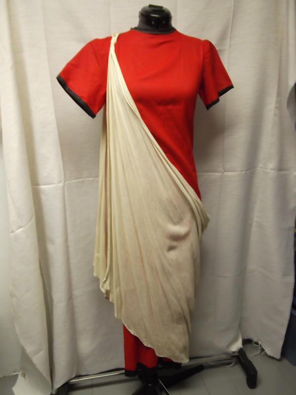 Red, white, and black Greco-Roman Tunic-GR TNC 7182-Chest 34