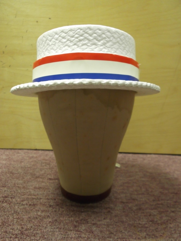 White boater hat-BTR HT 8011