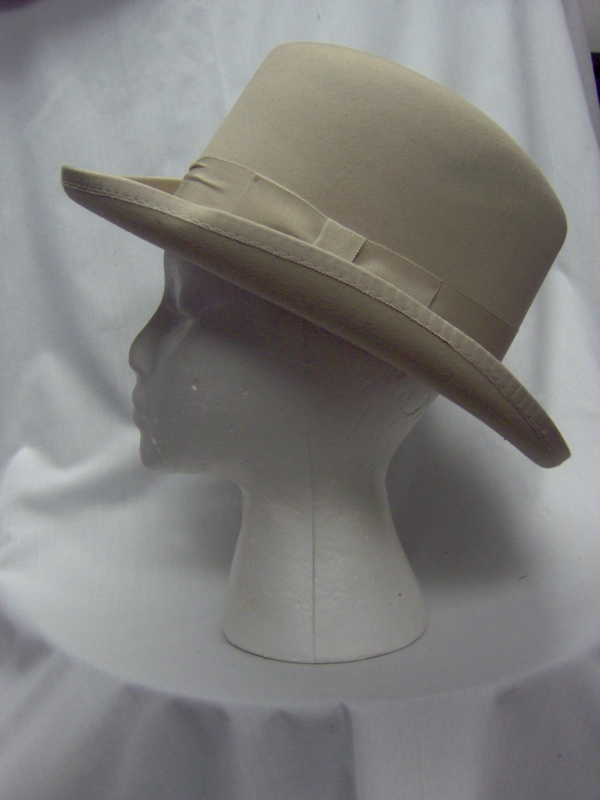 Cream Homburg Hats-HMG HT 8005-Size 22