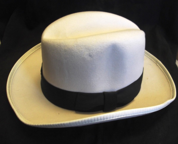 White Homburg Hats-HMG HT 8013-Size 23