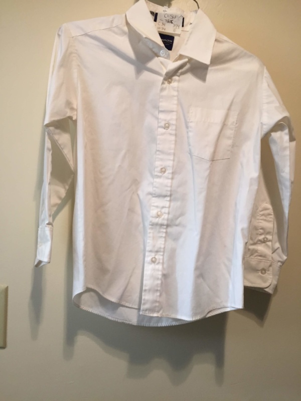 White Children's Shirt-Ch Sh 8606-Neck 14