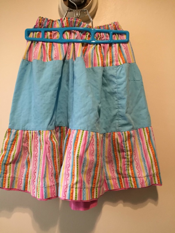 Blue pink orange green Children's Skirt-Ch Sk 4050-Waist 20