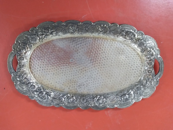 Silver butter dish